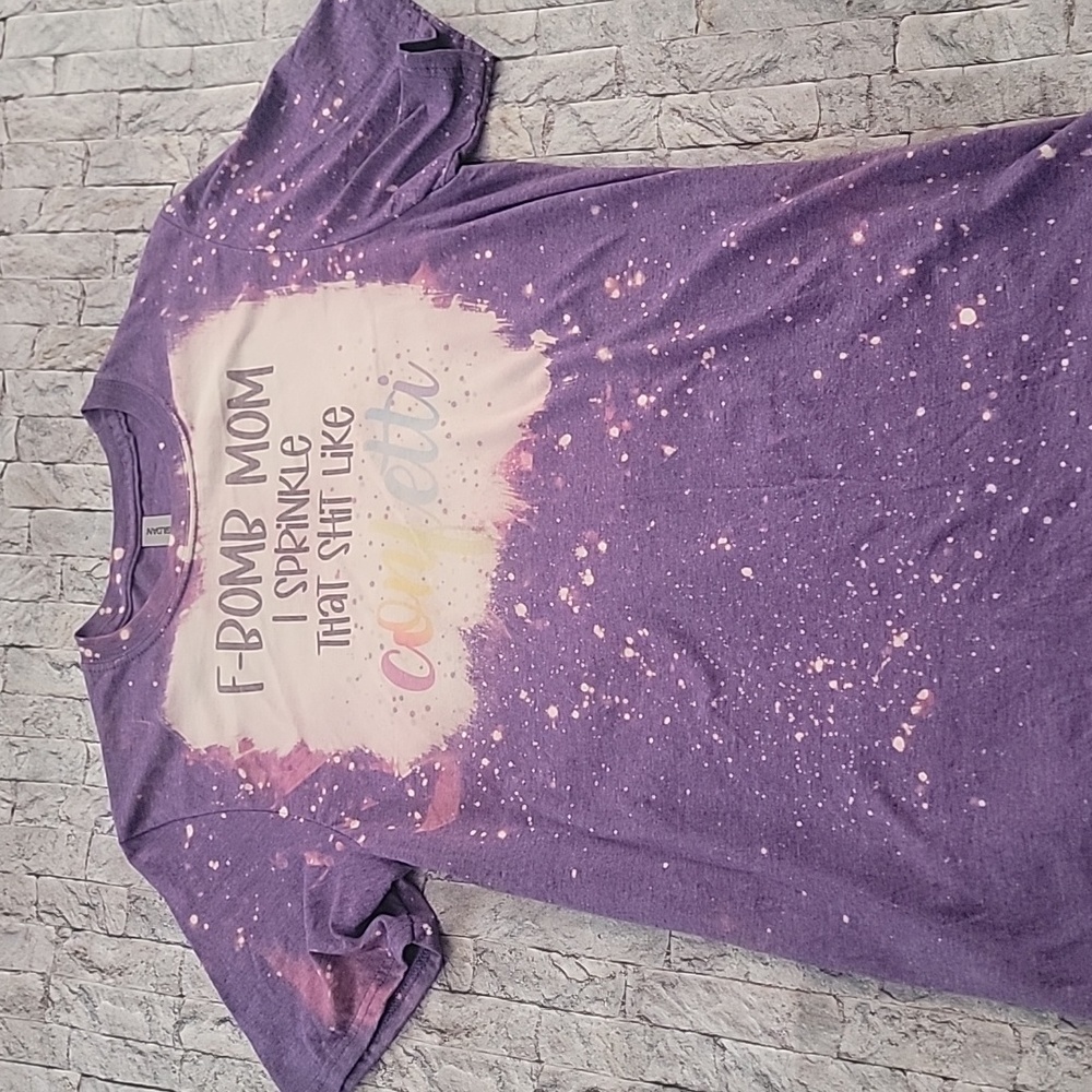 F-Bomb Mom Funny T Shirt Bleached